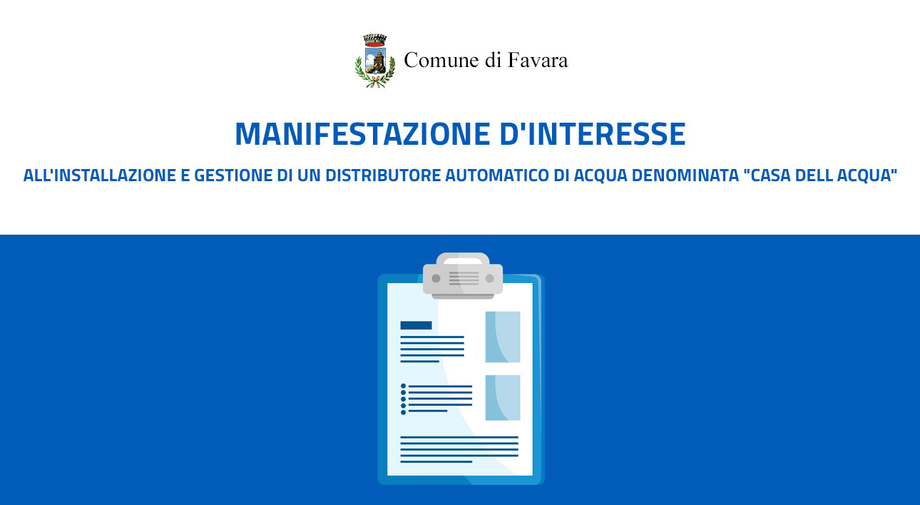 Cover manifestazione dinteresse